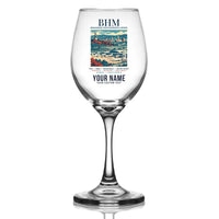 Thumbnail for Birmingham-Shuttlesworth International Airport (BHM) Glasses - Poster + Name - Wine Glass