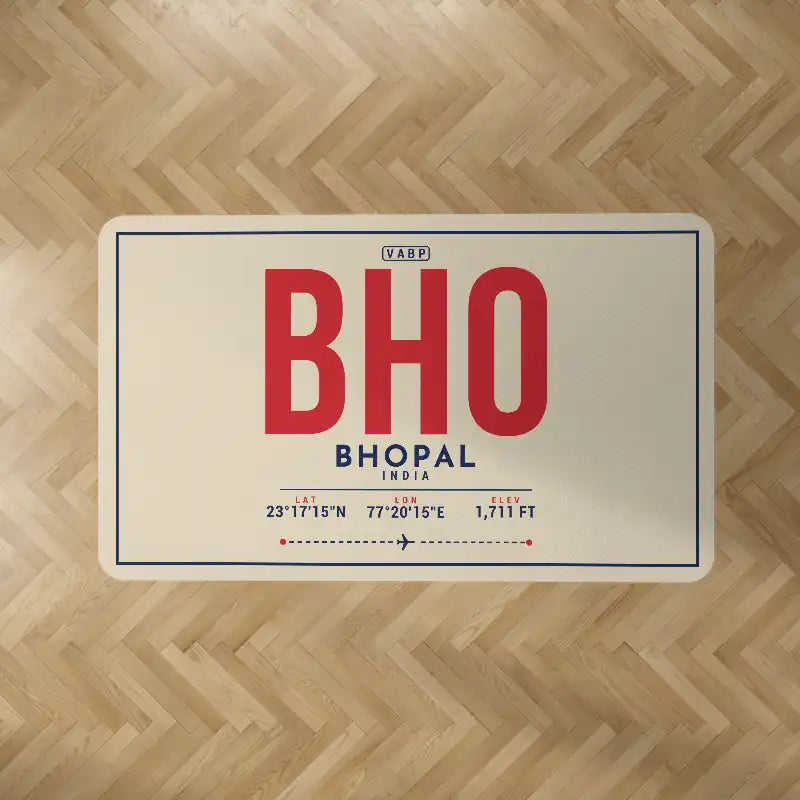 Raja Bhoj Airport (BHO) Carpets - Carpet Rectangle - ID Tag - Beige V2