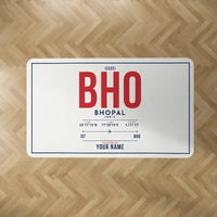 Thumbnail for Raja Bhoj Airport (BHO) Carpets - Carpet Rectangle - ID Tag + Name - White V2