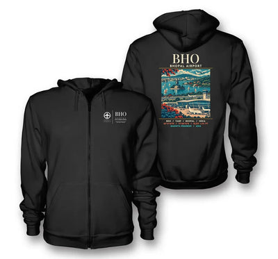 BHO - Poster - Zipped Hoodie - Black