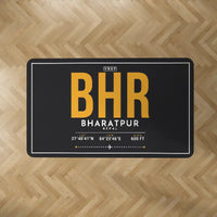 Thumbnail for Bharatpur Airport (BHR) Carpets - Carpet Rectangle - ID Tag - Black V2