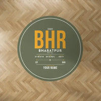 Thumbnail for Bharatpur Airport (BHR) Carpets - Carpet Round - ID Tag + Name - Green Army V2