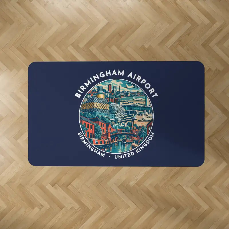 Birmingham Airport (BHX) Carpets - Carpet Rectangle - Badge - Dark Blue V2