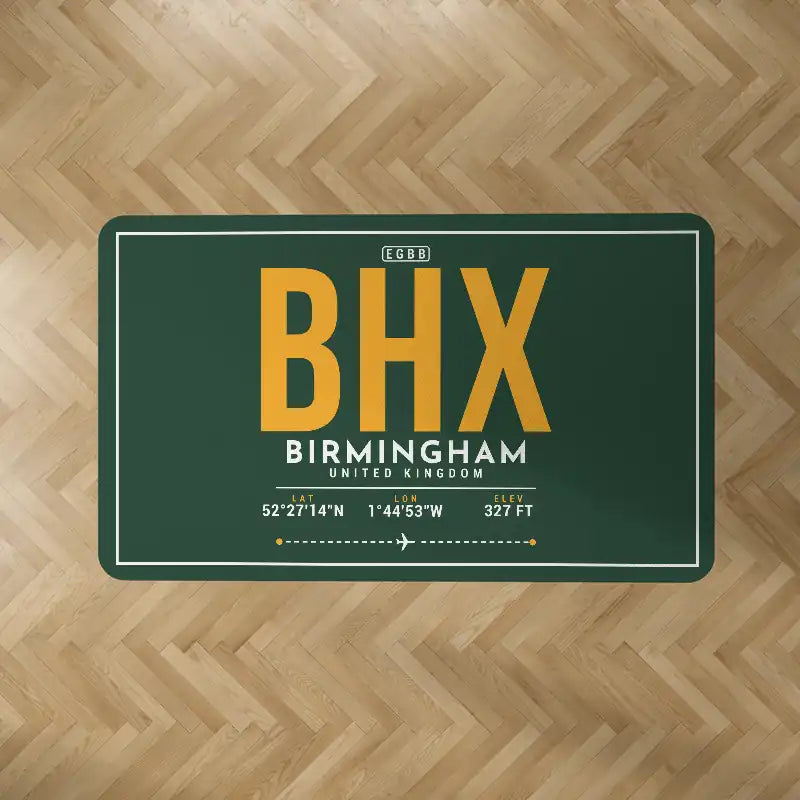 Birmingham Airport (BHX) Carpets - Carpet Rectangle - ID Tag - Dark Green V2