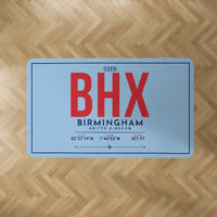 Thumbnail for Birmingham Airport (BHX) Carpets - Carpet Rectangle - ID Tag - Light Blue V2