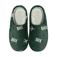 Thumbnail for Birmingham Airport (BHX) Slippers & Flip Flops - Slippers - Cotton - Pattern - Dark Green