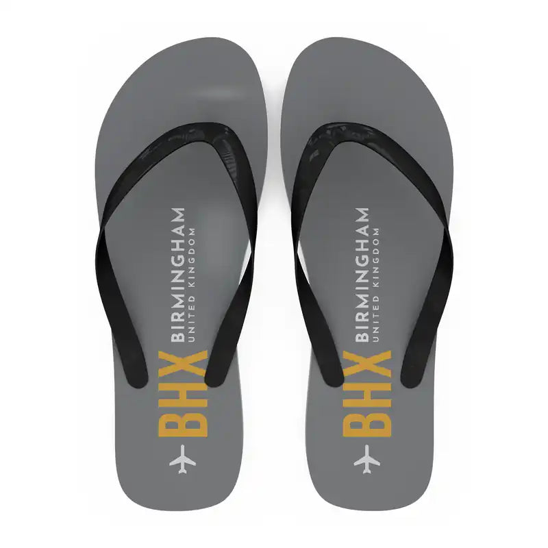 Birmingham Airport (BHX) Slippers & Flip Flops - Slippers - Flip Flops - Code - Gray