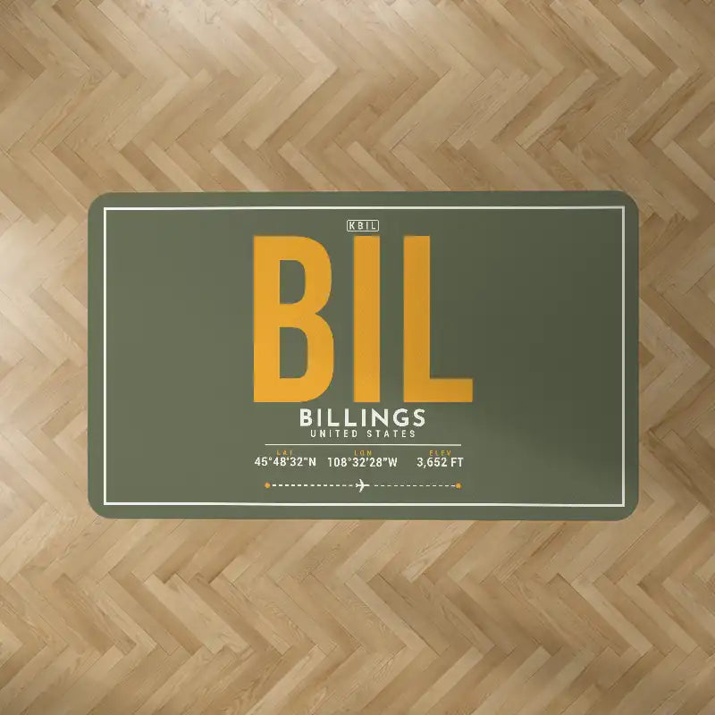 Billings Logan International Airport (BIL) Carpets - Carpet Rectangle - ID Tag - Green Army V2