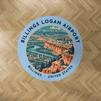 Thumbnail for Billings Logan International Airport (BIL) Carpets - Carpet Round - Badge - Light Blue V2