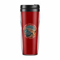 Thumbnail for Billings Logan International Airport (BIL) Travel Mugs - Badge - Plastic (No Holder) - Red