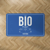 Thumbnail for Bilbao Airport (BIO) Carpets - Carpet Rectangle - ID Tag + Name - Blue V2
