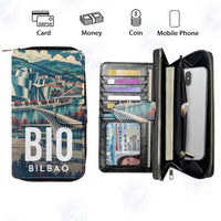 Thumbnail for Bilbao Airport (BIO) Leather Wallets - Zip Long Wallet - Scene