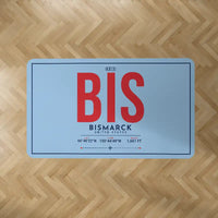 Thumbnail for Bismarck Municipal Airport (BIS) Carpets - Carpet Rectangle - ID Tag - Light Blue V2