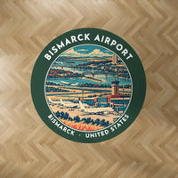 Thumbnail for Bismarck Municipal Airport (BIS) Carpets - Carpet Round - Badge - Dark Green V2