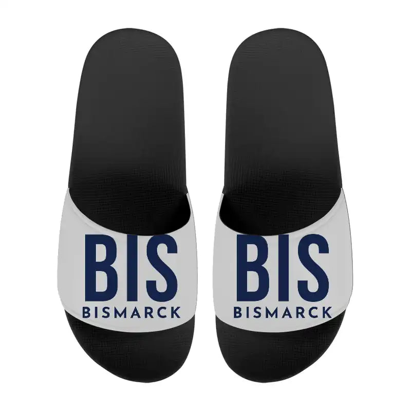 Bismarck Municipal Airport (BIS) Slippers & Flip Flops - Slippers - Sport - Code - Light Gray