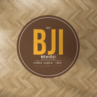 Thumbnail for Bemidji Regional Airport (BJI) Carpets - Carpet Round - ID Tag - Brown V2