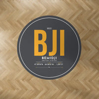 Thumbnail for Bemidji Regional Airport (BJI) Carpets - Carpet Round - ID Tag - Dark Gray V2