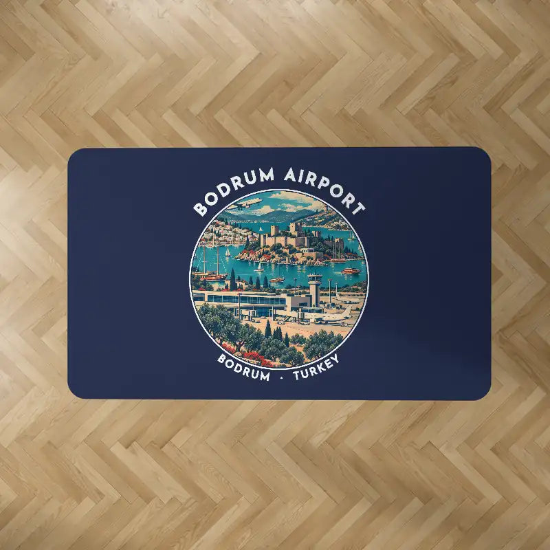 Milas-Bodrum Airport (BJV) Carpets - Carpet Rectangle - Badge - Dark Blue V2