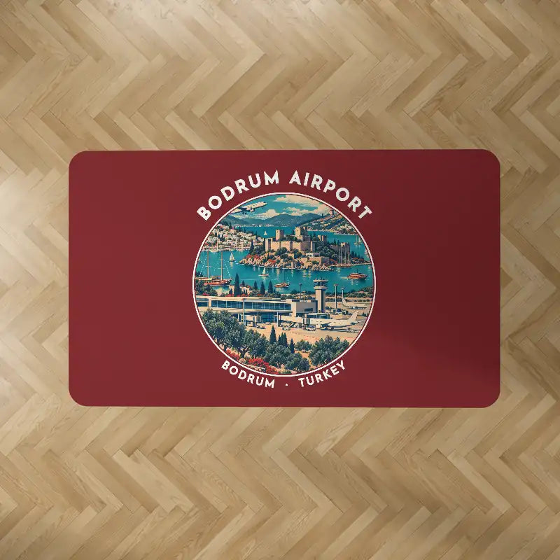 Milas-Bodrum Airport (BJV) Carpets - Carpet Rectangle - Badge - Dark Red V2