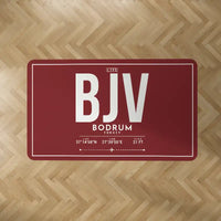 Thumbnail for Milas-Bodrum Airport (BJV) Carpets - Carpet Rectangle - ID Tag - Dark Red V2