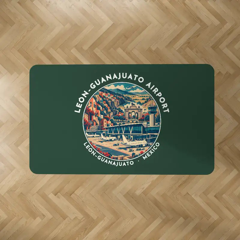Aeropuerto Internacional de Guanajuato (BJX) Carpets - Carpet Rectangle - Badge - Dark Green V2