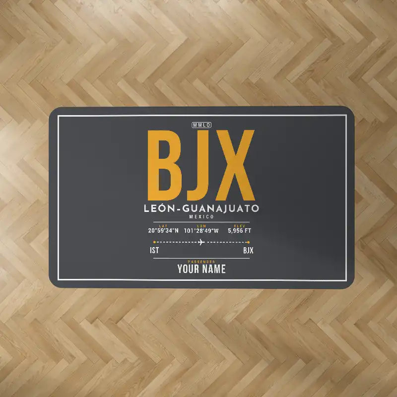 Aeropuerto Internacional de Guanajuato (BJX) Carpets - Carpet Rectangle - ID Tag + Name - Dark Gray V2