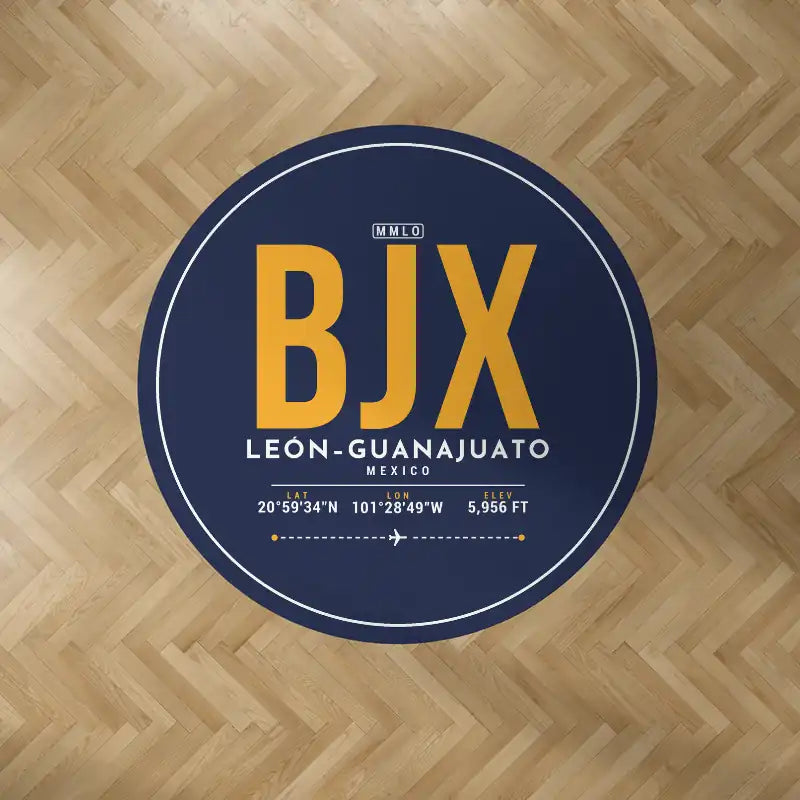 Aeropuerto Internacional de Guanajuato (BJX) Carpets - Carpet Round - ID Tag - Dark Blue V2