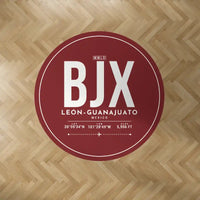 Thumbnail for Aeropuerto Internacional de Guanajuato (BJX) Carpets - Carpet Round - ID Tag - Dark Red V2