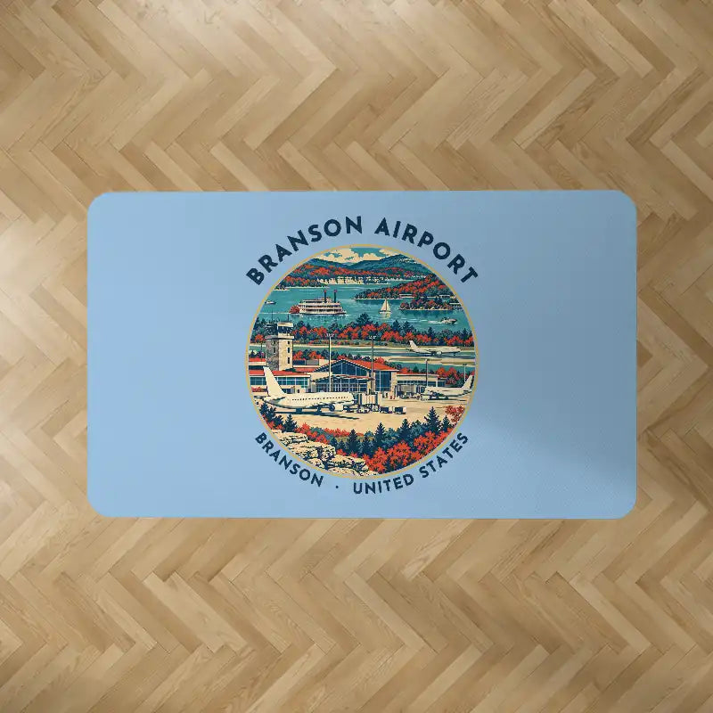 Branson Airport (BKG) Carpets - Carpet Rectangle - Badge - Light Blue V2