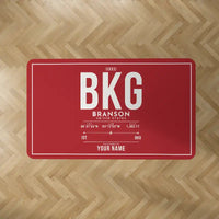 Thumbnail for Branson Airport (BKG) Carpets - Carpet Rectangle - ID Tag + Name - Red V2