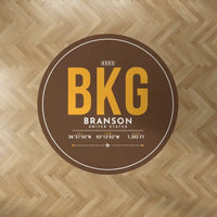 Thumbnail for Branson Airport (BKG) Carpets - Carpet Round - ID Tag - Brown V2