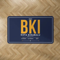 Thumbnail for Kota Kinabalu International Airport (BKI) Carpets - Carpet Rectangle - ID Tag - Dark Blue V2