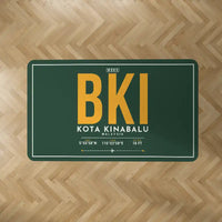 Thumbnail for Kota Kinabalu International Airport (BKI) Carpets - Carpet Rectangle - ID Tag - Dark Green V2