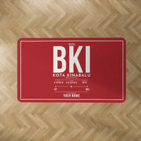Thumbnail for Kota Kinabalu International Airport (BKI) Carpets - Carpet Rectangle - ID Tag + Name - Red V2
