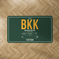 Thumbnail for Bangkok Suvarnabhumi Airport (BKK) Carpets - Carpet Rectangle - ID Tag + Name - Dark Green V2