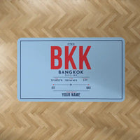 Thumbnail for Bangkok Suvarnabhumi Airport (BKK) Carpets - Carpet Rectangle - ID Tag + Name - Light Blue V2
