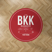 Thumbnail for Bangkok Suvarnabhumi Airport (BKK) Carpets - Carpet Round - ID Tag + Name - Red V2