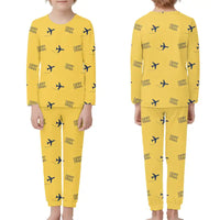 Thumbnail for Bangkok Suvarnabhumi Airport (BKK) Pajamas - Children Pajamas - Yellow