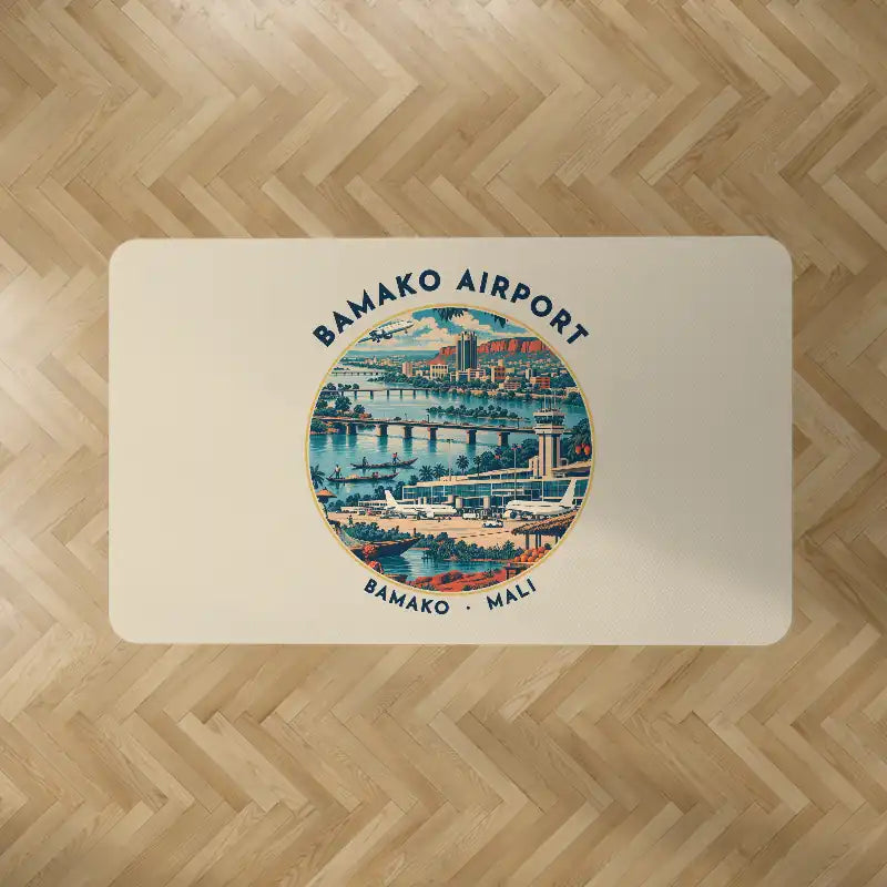 Modibo Keita International Airport (BKO) Carpets - Carpet Rectangle - Badge - Beige V2