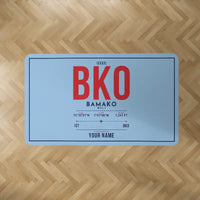 Thumbnail for Modibo Keita International Airport (BKO) Carpets - Carpet Rectangle - ID Tag + Name - Light Blue V2