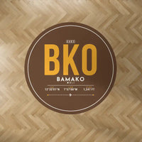 Thumbnail for Modibo Keita International Airport (BKO) Carpets - Carpet Round - ID Tag - Brown V2
