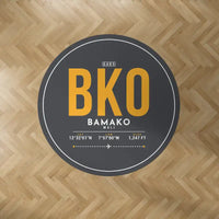 Thumbnail for Modibo Keita International Airport (BKO) Carpets - Carpet Round - ID Tag - Dark Gray V2