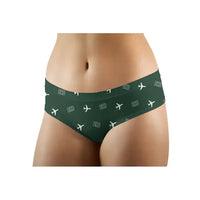Thumbnail for Modibo Keita International Airport (BKO) Women Panties - Pattern - Dark Green - Front