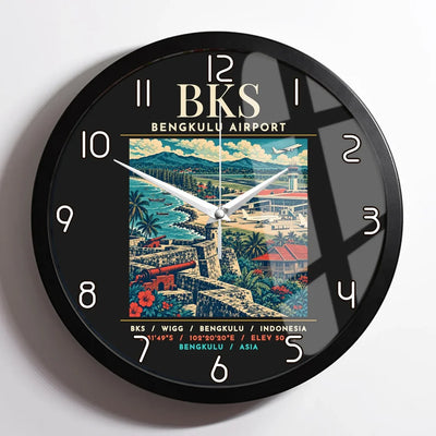 BKS - Poster - Wall Clock Framed - Black