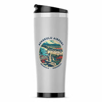 Thumbnail for Fatmawati Soekarno Airport (BKS) Travel Mugs - Badge - Stainless Steel (No Holder) - Light Gray