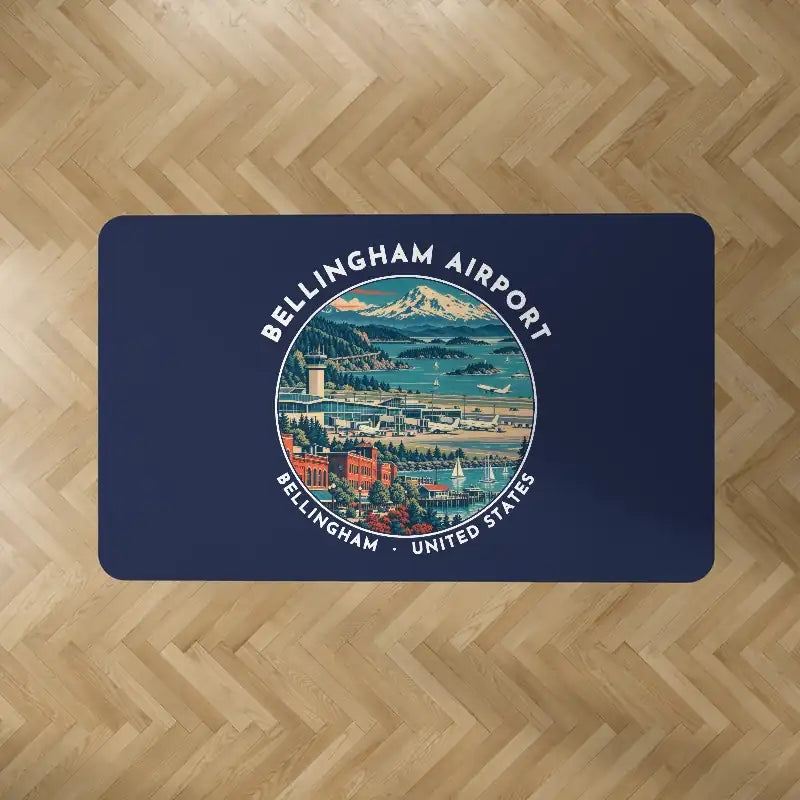 Bellingham International Airport (BLI) Carpets - Carpet Rectangle - Badge - Dark Blue V2