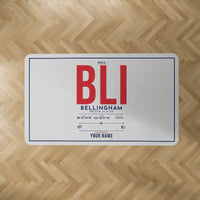 Thumbnail for Bellingham International Airport (BLI) Carpets - Carpet Rectangle - ID Tag + Name - Light Gray V2