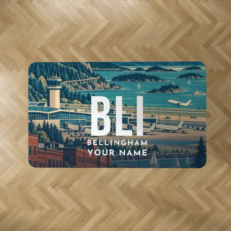 Bellingham International Airport (BLI) Carpets - Carpet Rectangle - Scene + Name V2