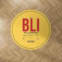 Thumbnail for Bellingham International Airport (BLI) Carpets - Carpet Round - ID Tag + Name - Yellow V2