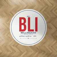 Thumbnail for Bellingham International Airport (BLI) Carpets - Carpet Round - ID Tag - White V2